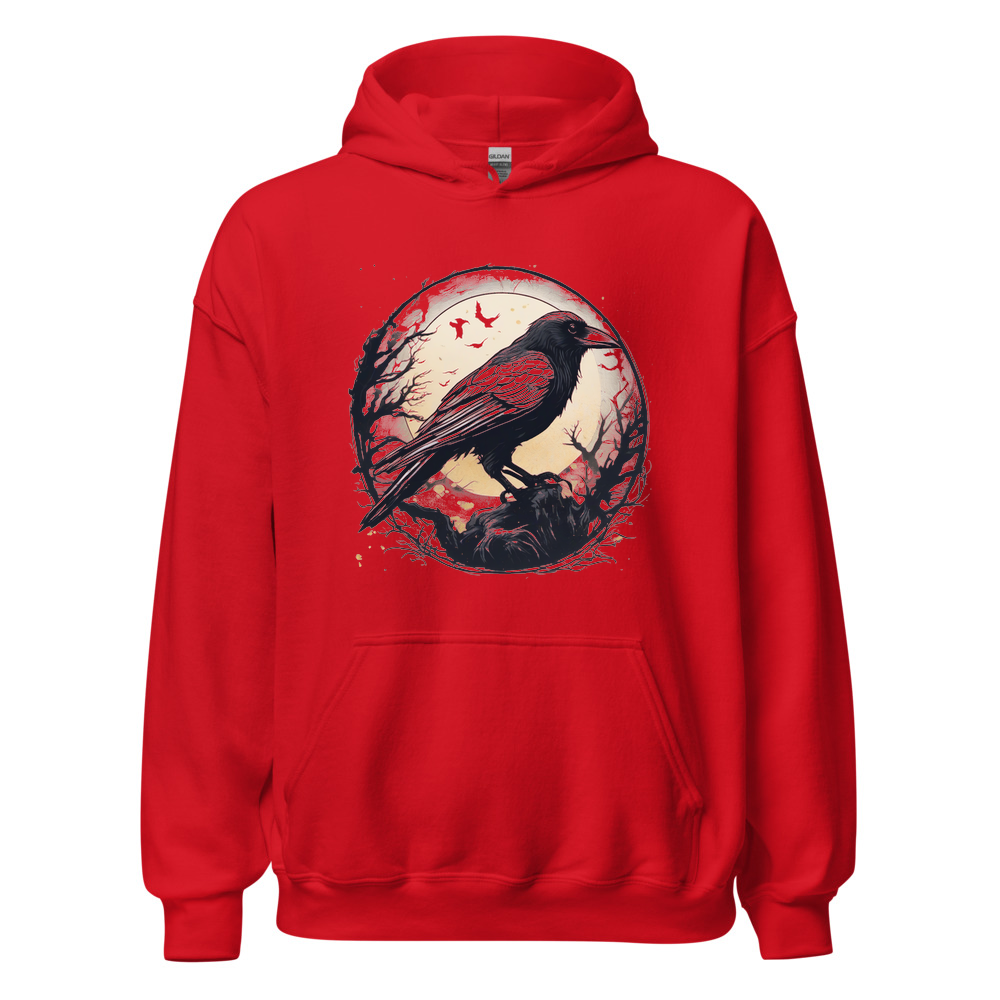 Red Hoodie with print art