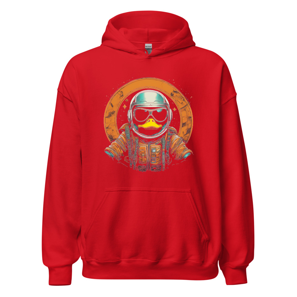 Red Hoodie with print art