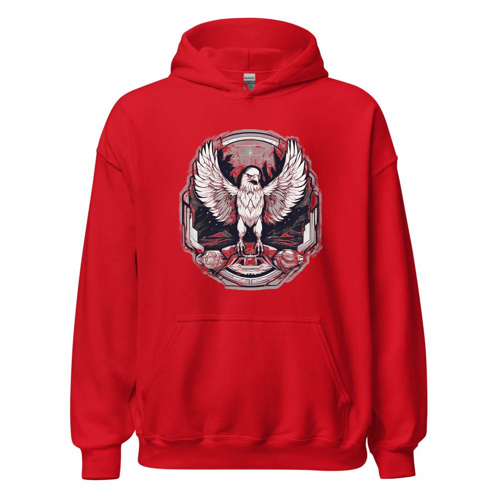 Red Hoodie with print art