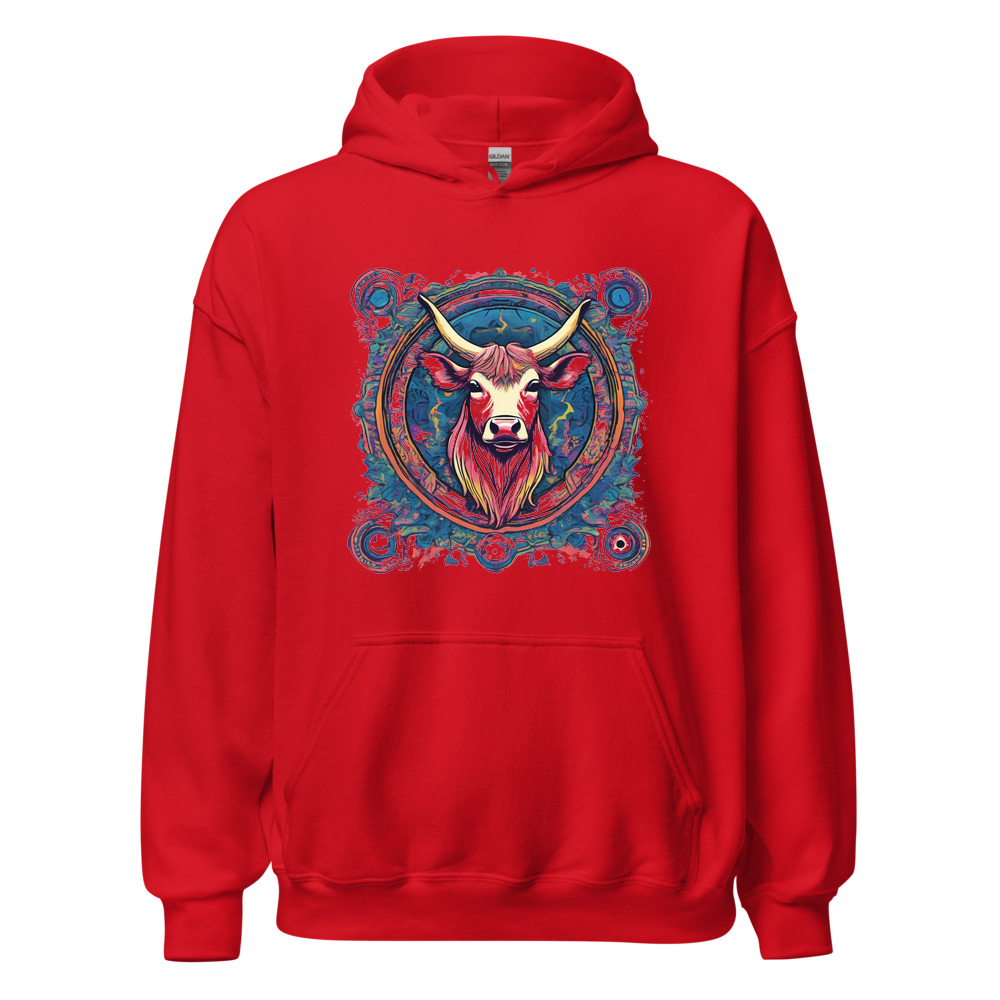 Red Hoodie with print art