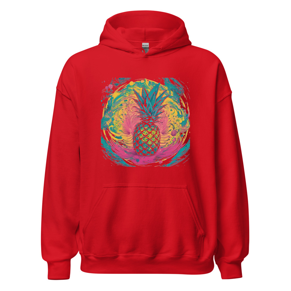 Red Hoodie with print art