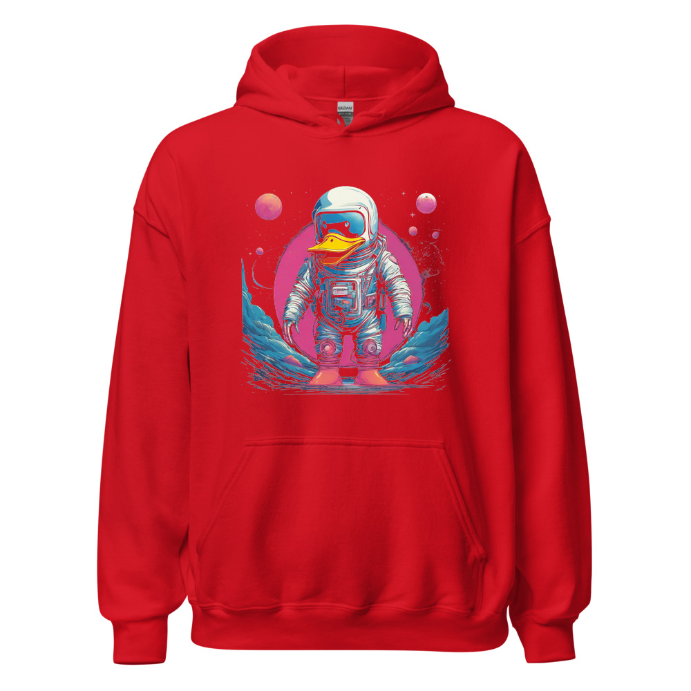 Red Hoodie with print art
