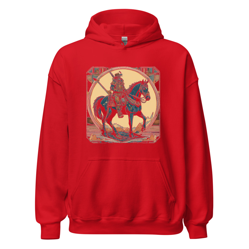 Red Hoodie with print art