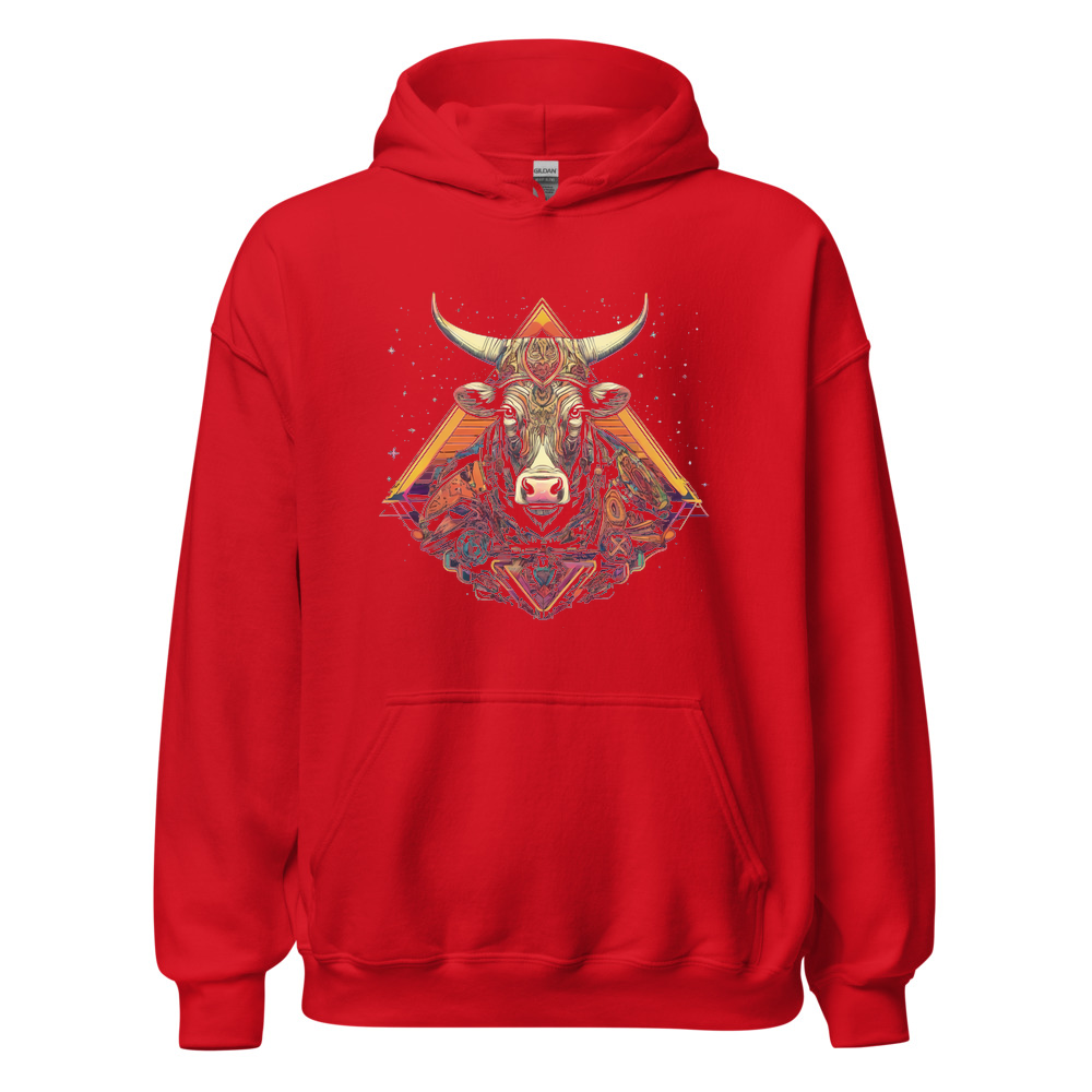 Red Hoodie with print art