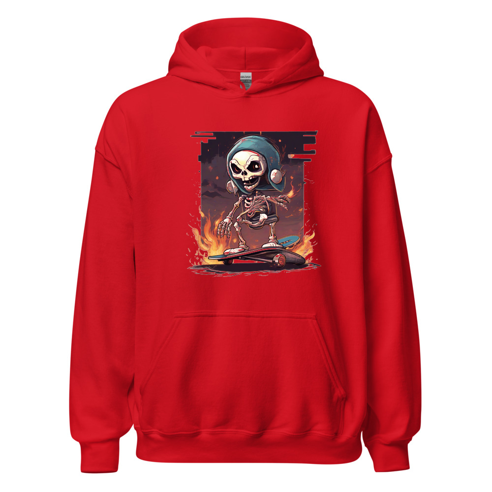 Red Hoodie with print art