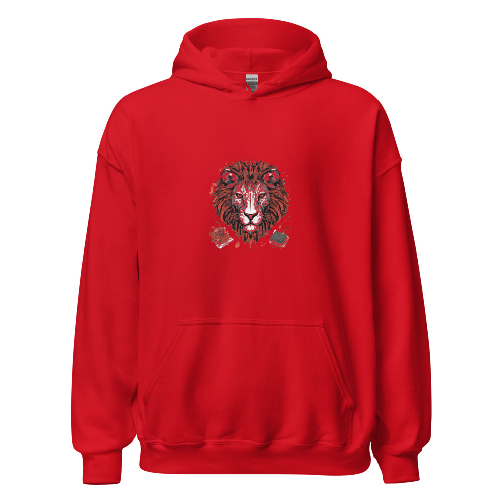 Red Hoodie with print art