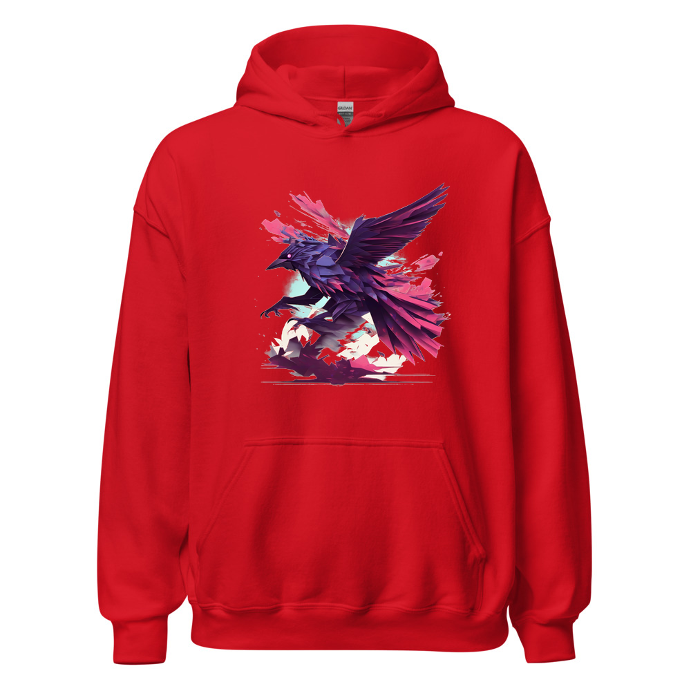 Red Hoodie with print art