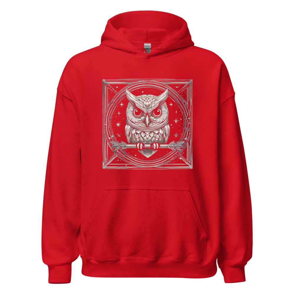 Red Hoodie with print art