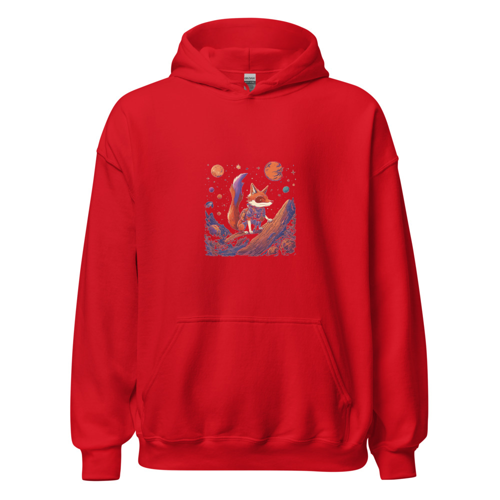 Red Hoodie with print art