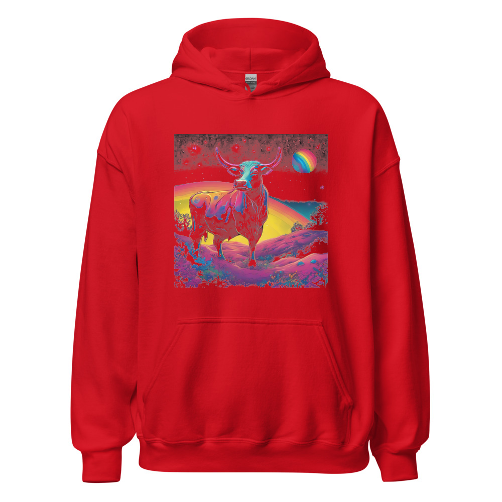 Red Hoodie with print art
