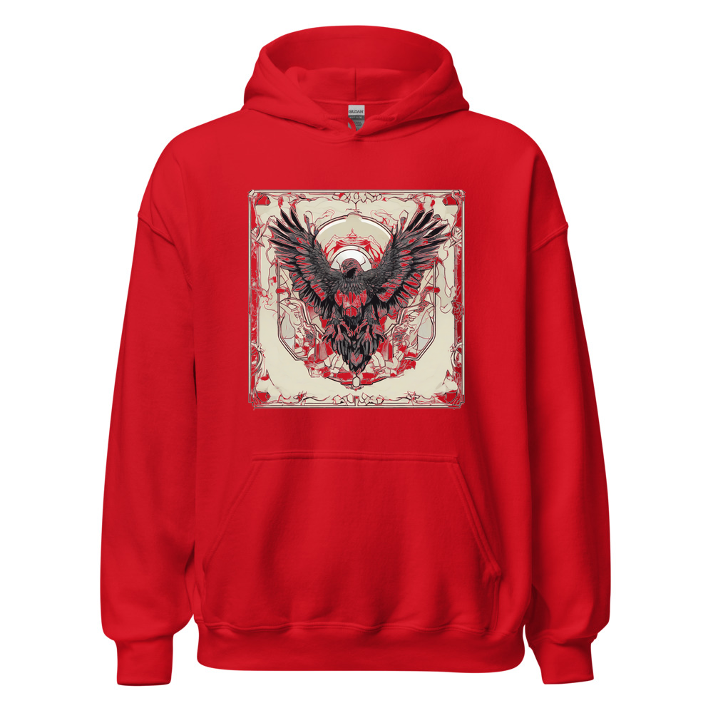 Red Hoodie with print art