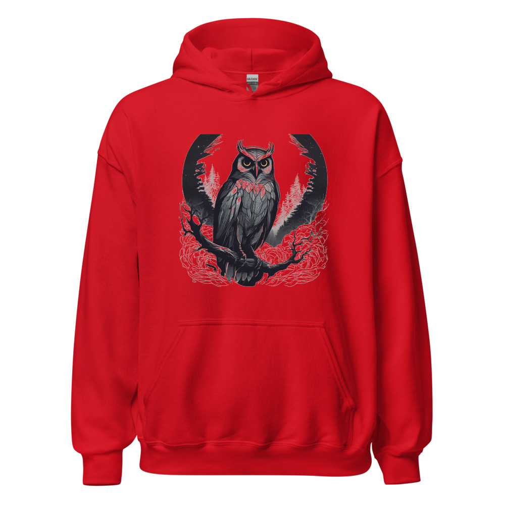 Red Hoodie with print art