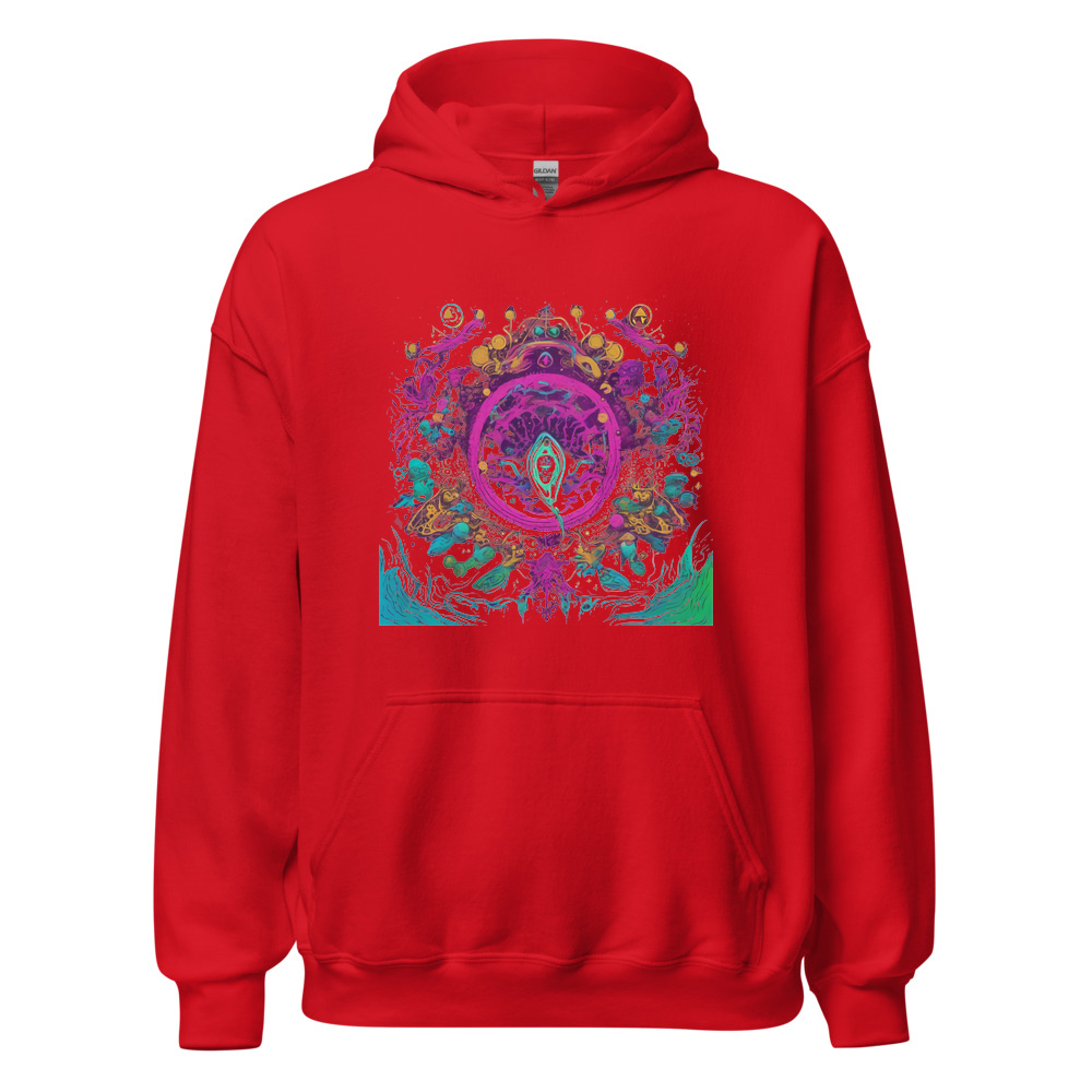 Red Hoodie with print art