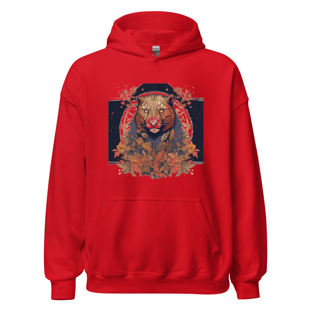 Red Hoodie with print art