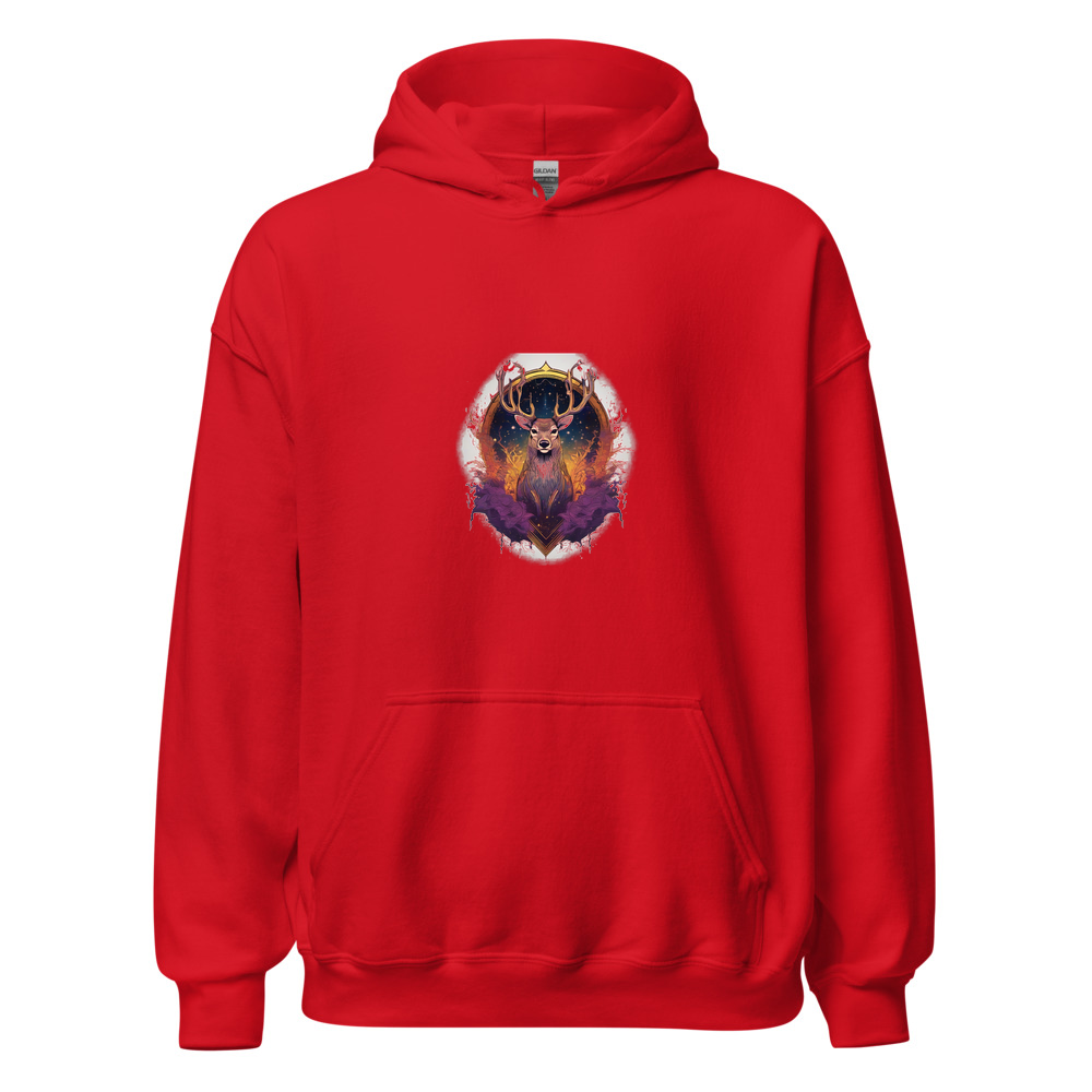 Red Hoodie with print art