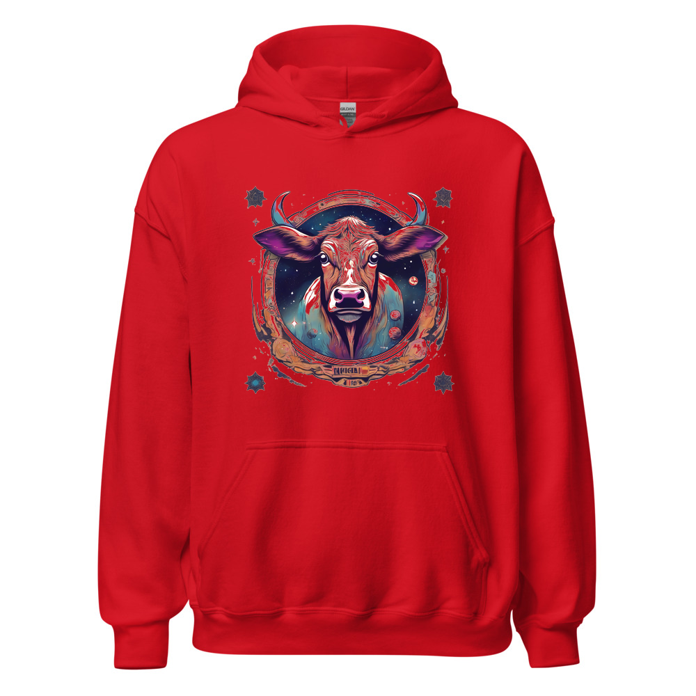 Red Hoodie with print art