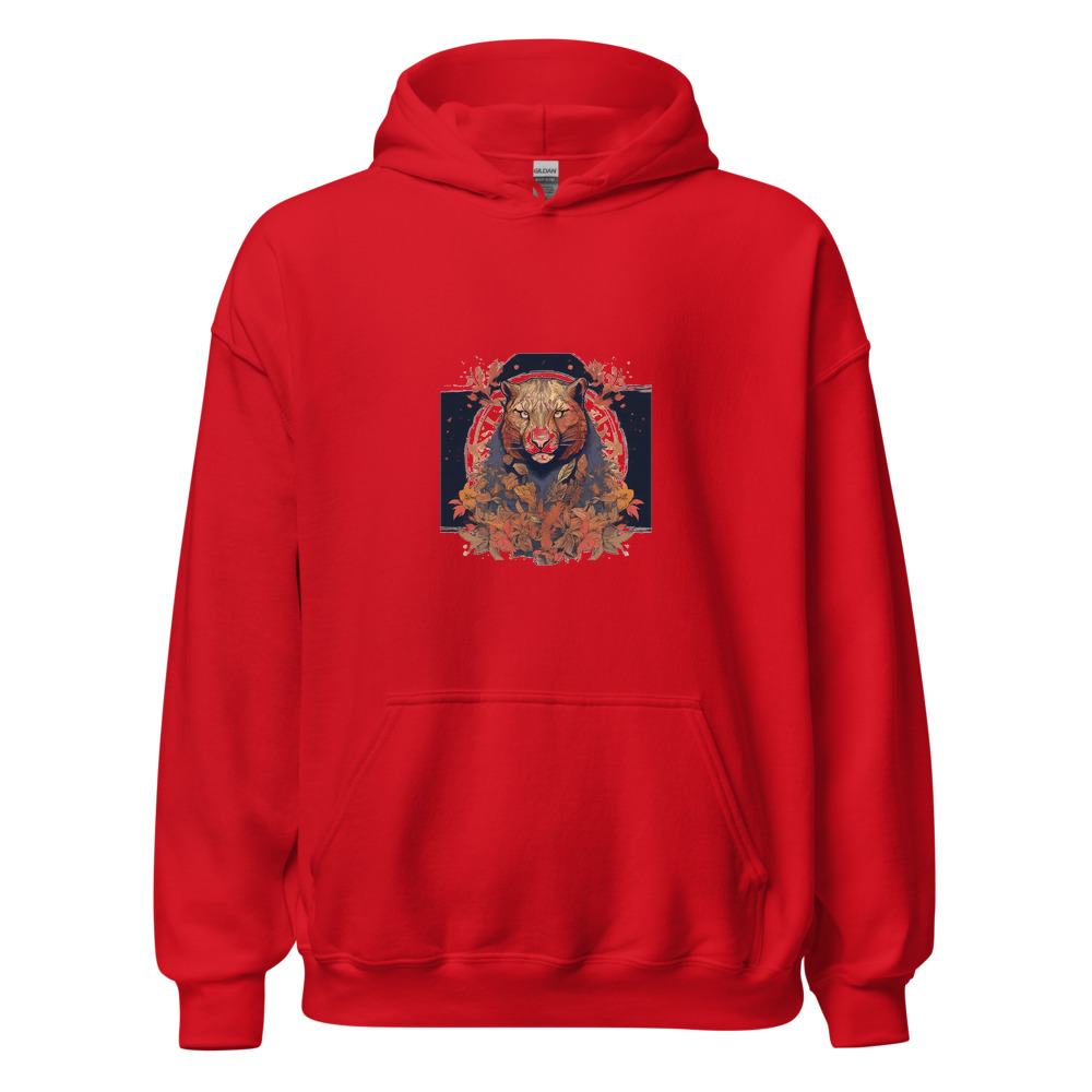 Red Hoodie with print art