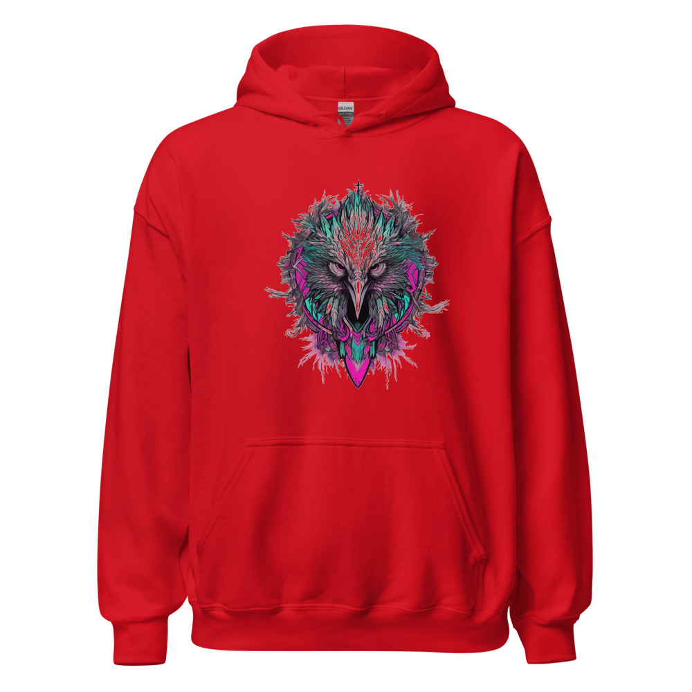 Red Hoodie with print art