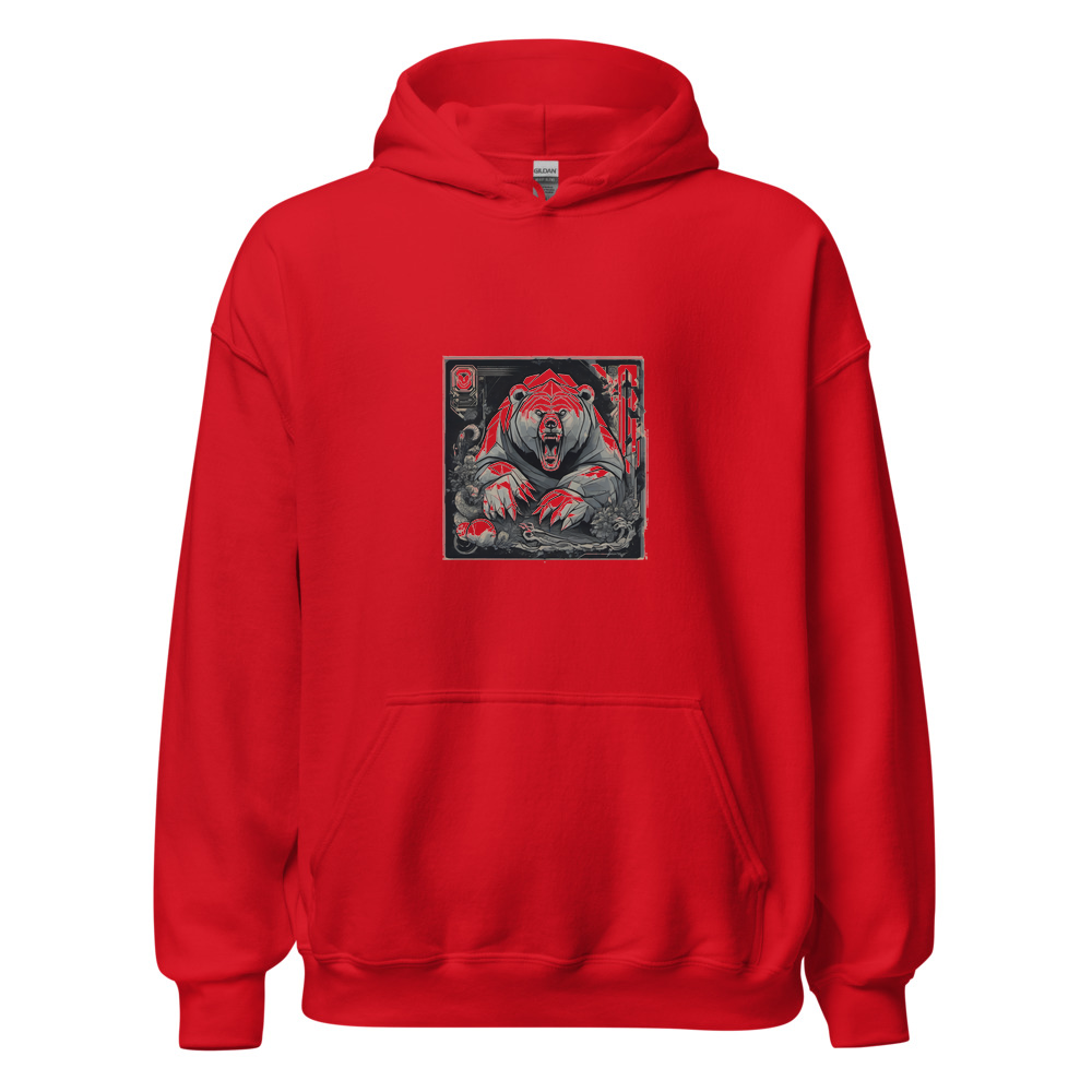 Red Hoodie with print art