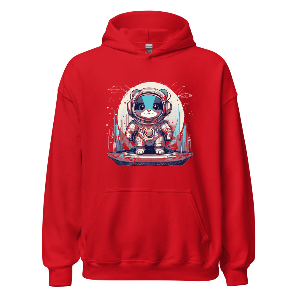 Red Hoodie with print art