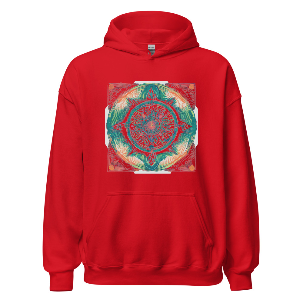 Red Hoodie with print art