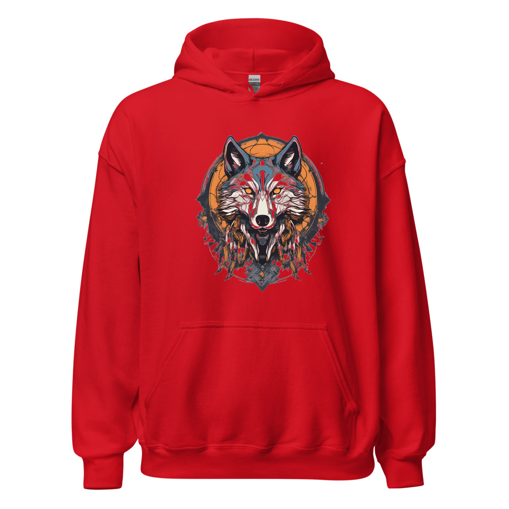 Red Hoodie with print art