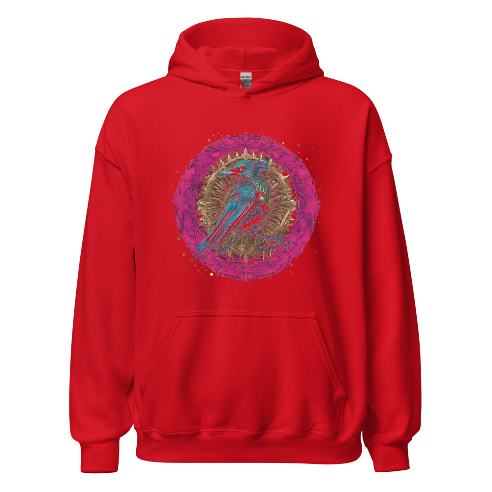 Red Hoodie with print art