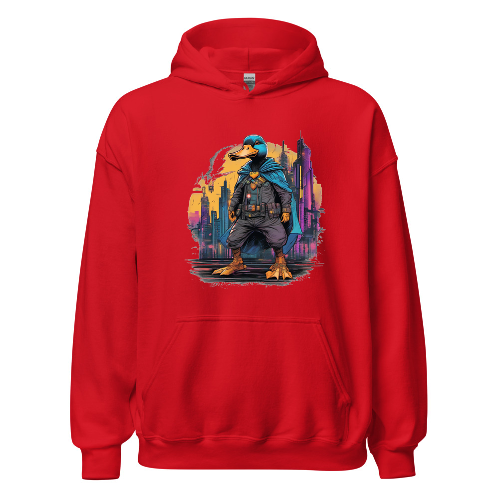 Red Hoodie with print art