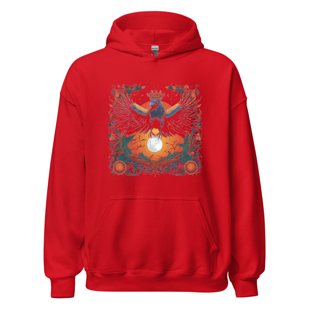 Red Hoodie with print art