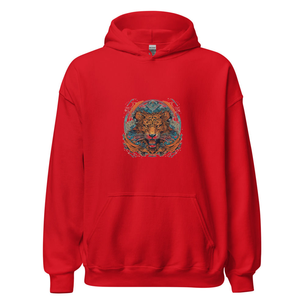 Red Hoodie with print art
