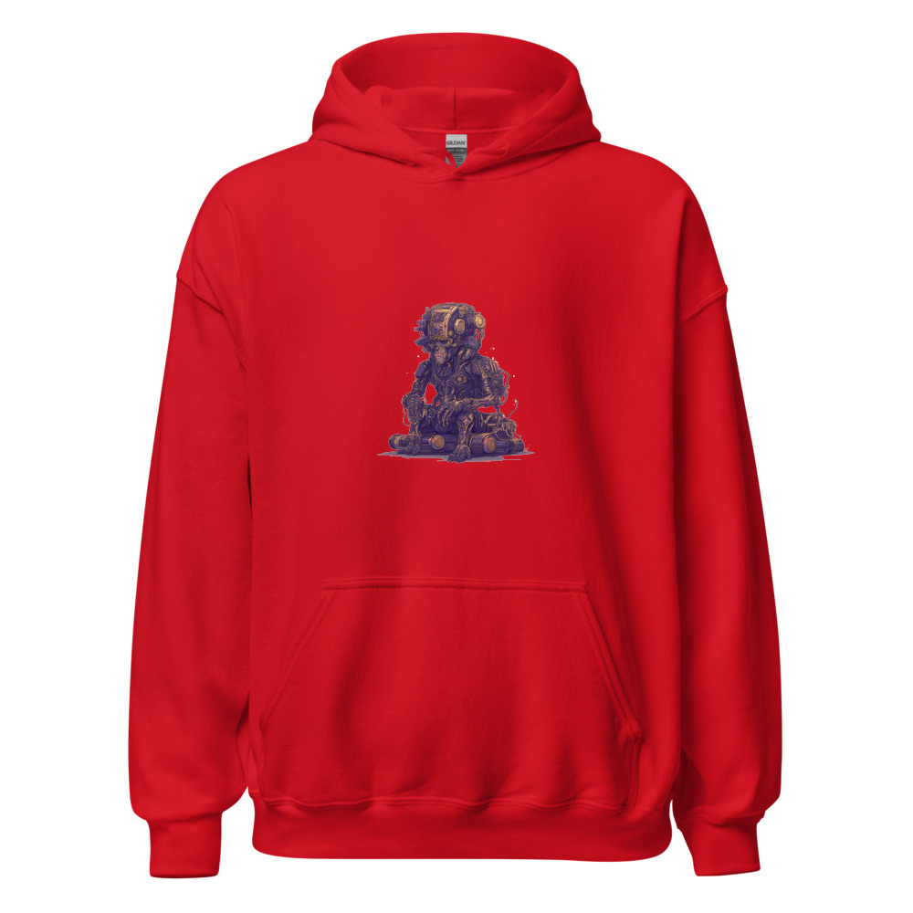 Red Hoodie with print art