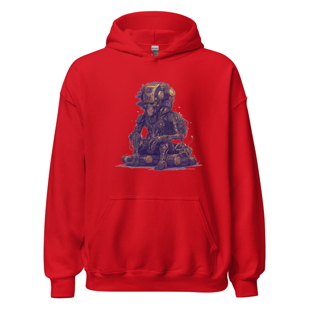 Red Hoodie with print art