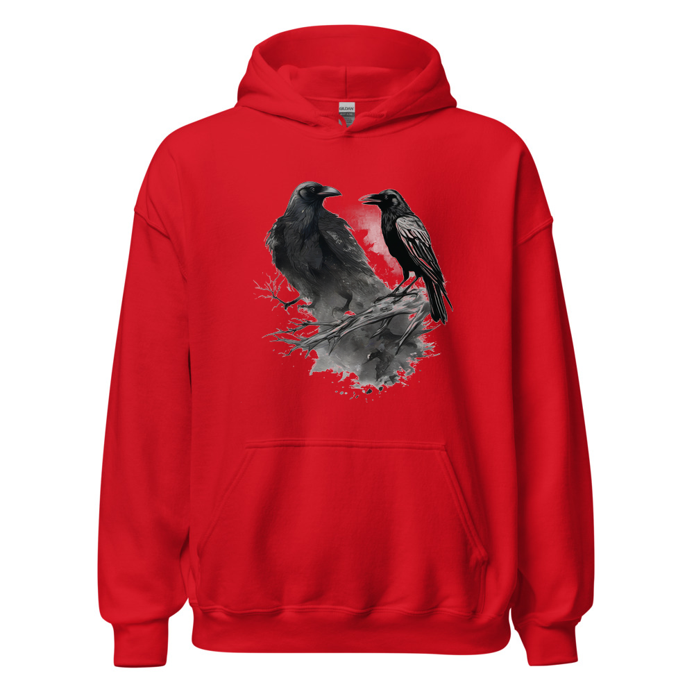 Red Hoodie with print art