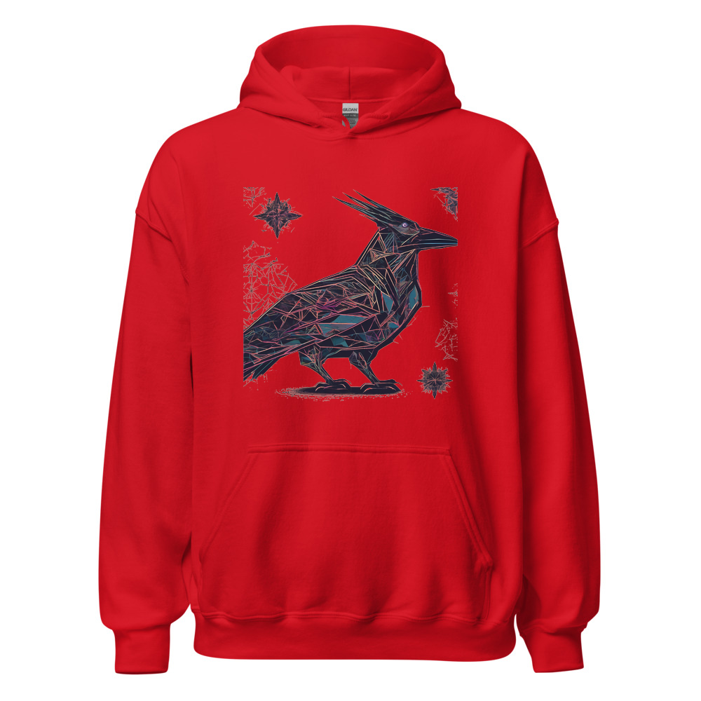 Red Hoodie with print art