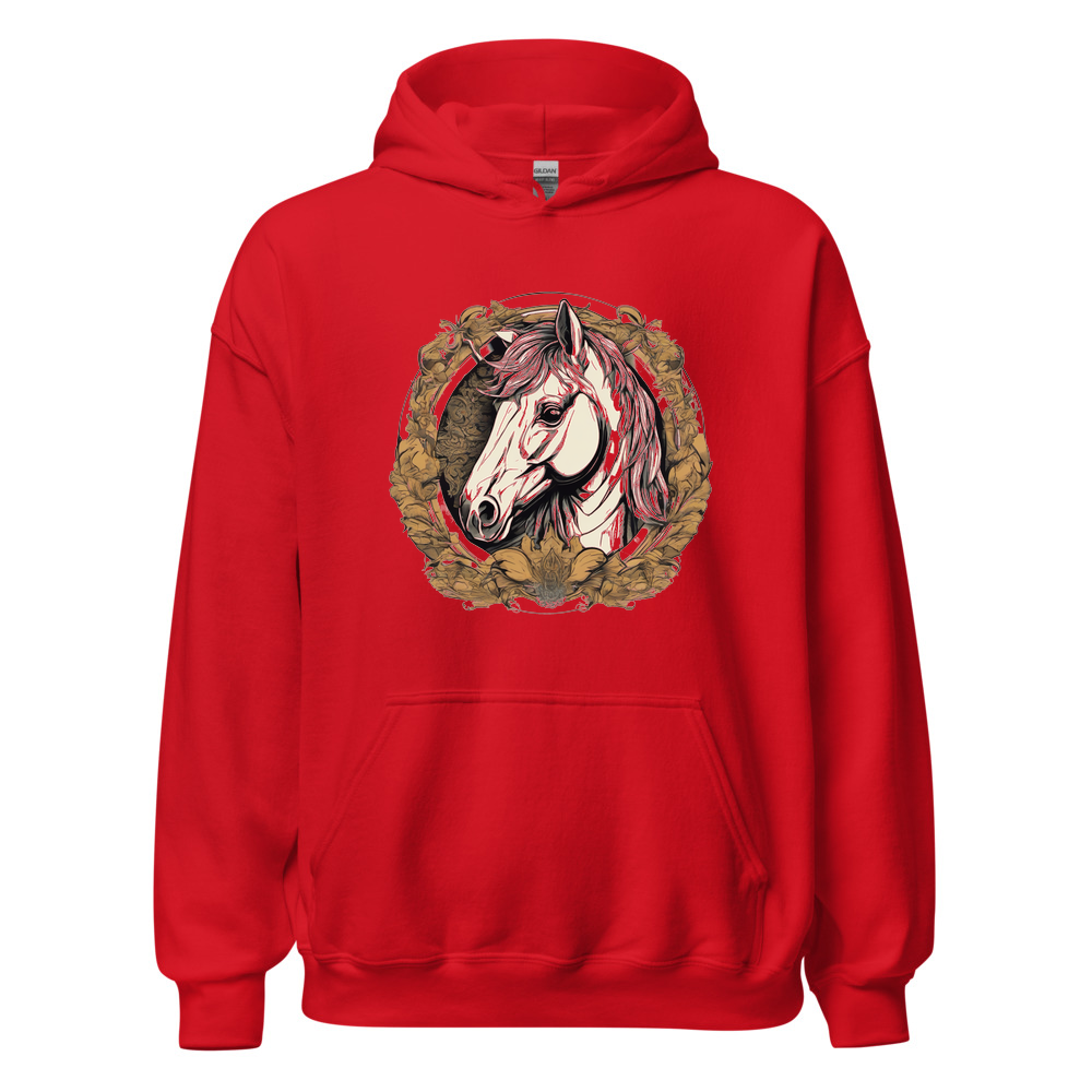 Red Hoodie with print art