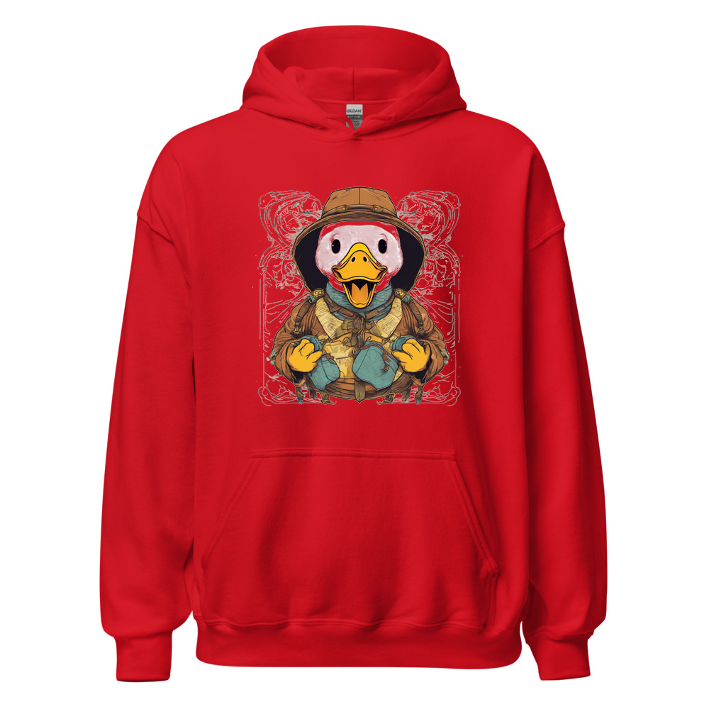 Red Hoodie with print art