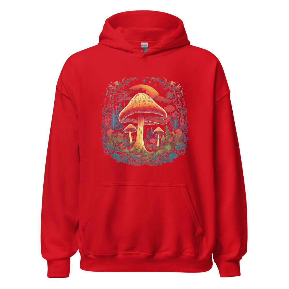 Red Hoodie with print art