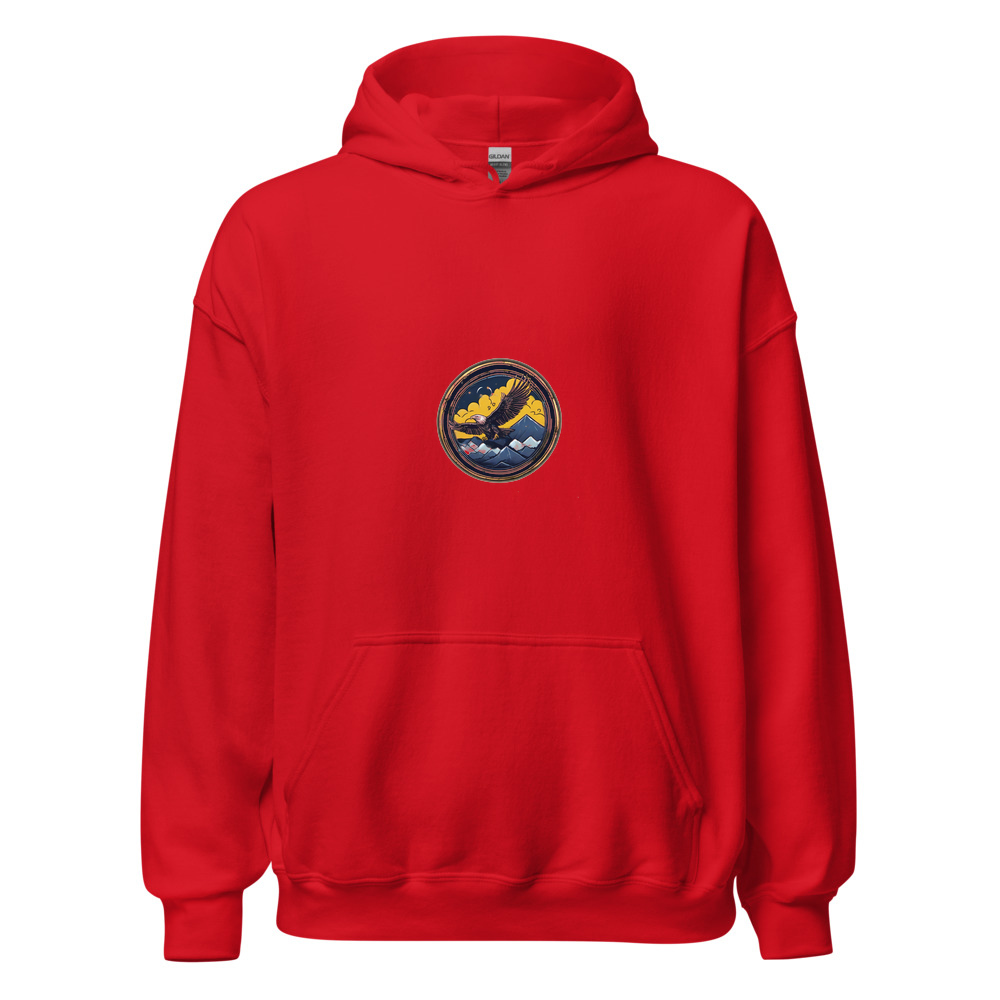 Red Hoodie with print art
