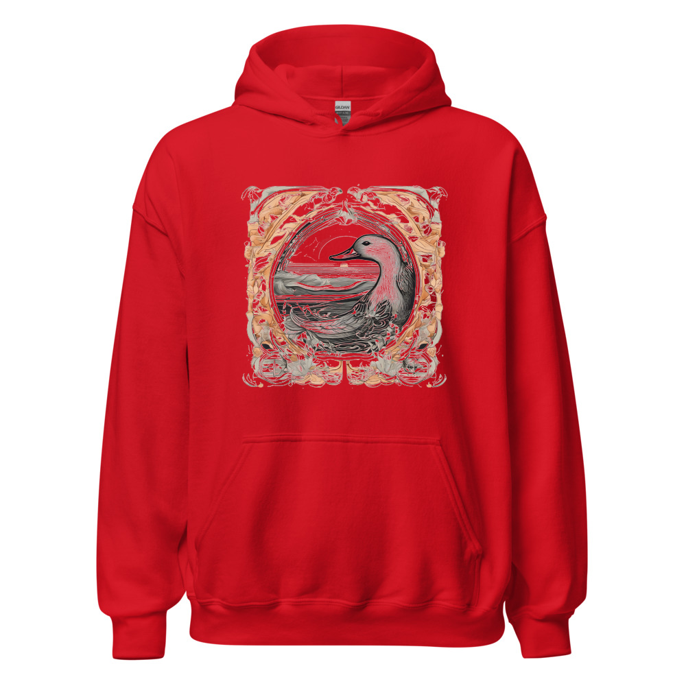 Red Hoodie with print art