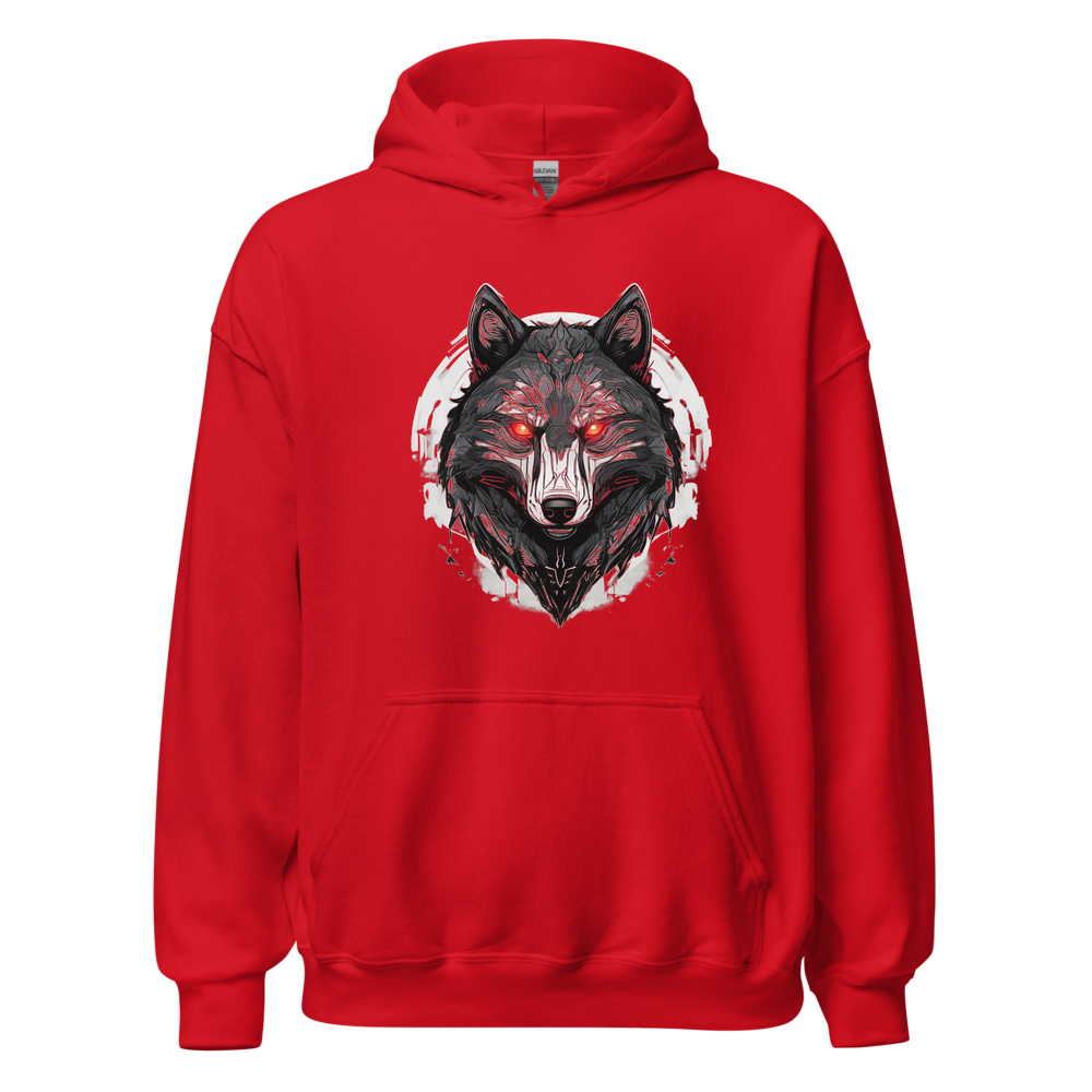 Red Hoodie with print art