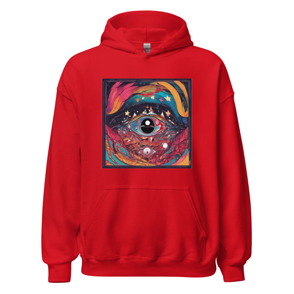 Red Hoodie with print art
