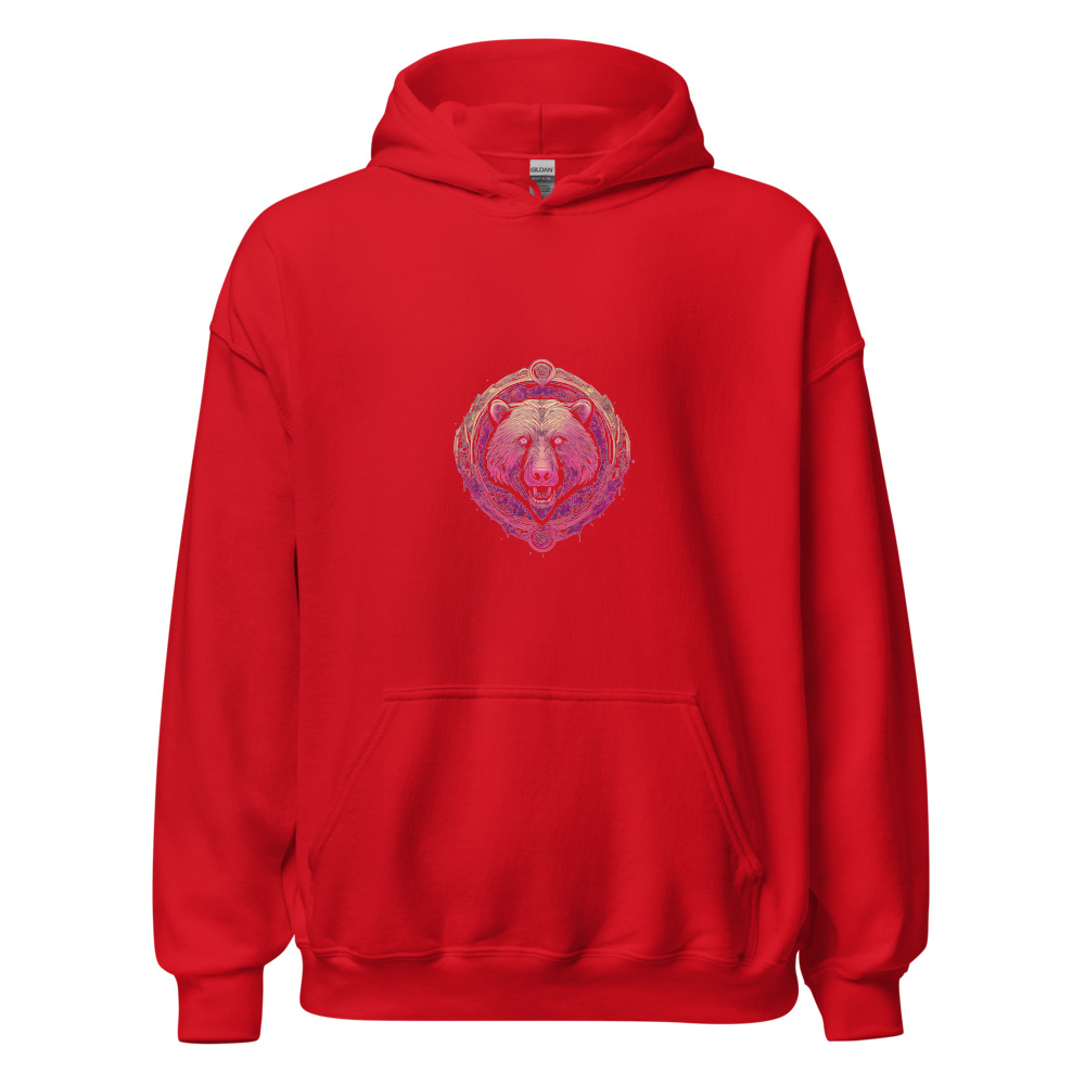 Red Hoodie with print art