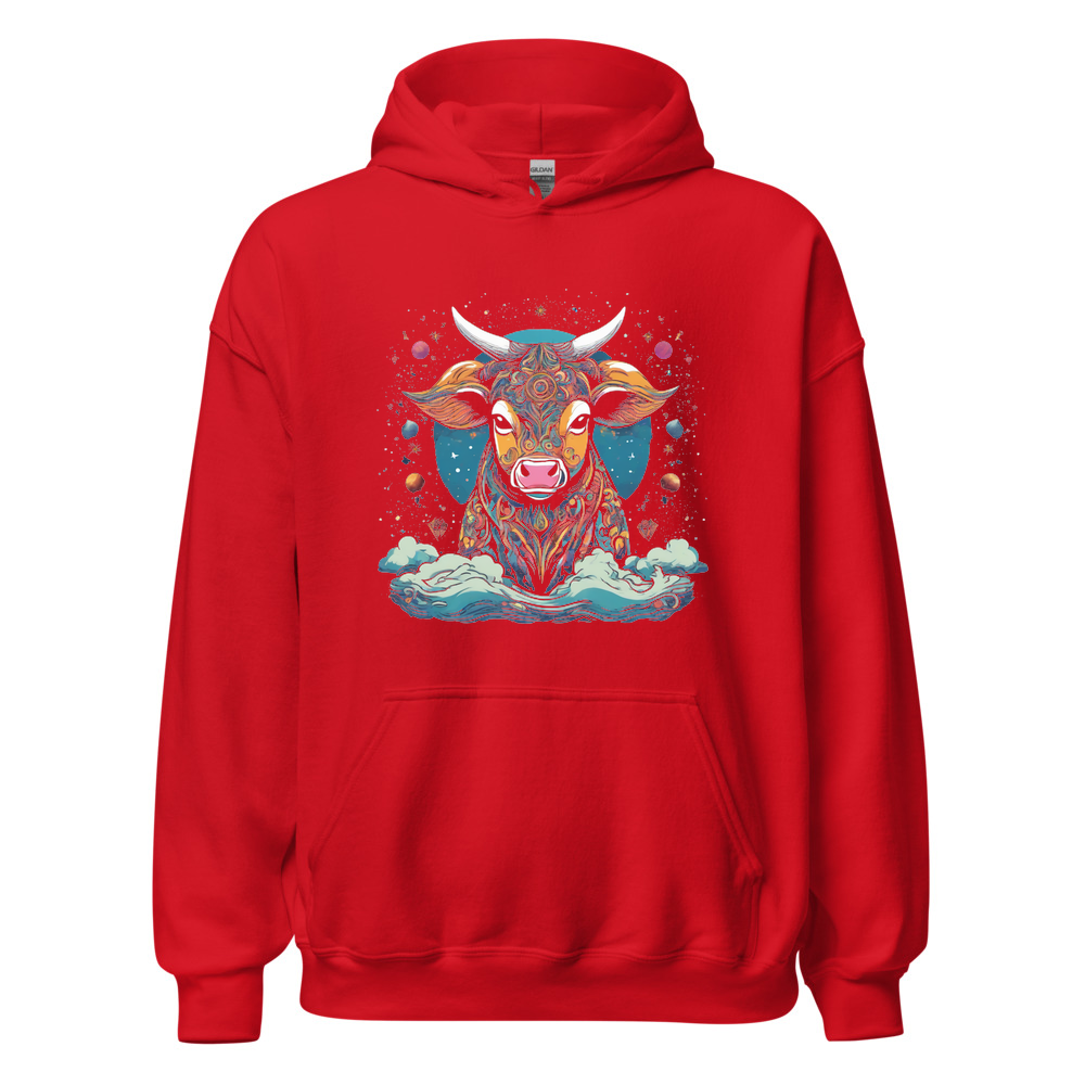 Red Hoodie with print art