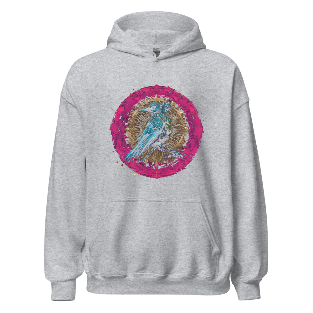 Sport Grey Hoodie with print art