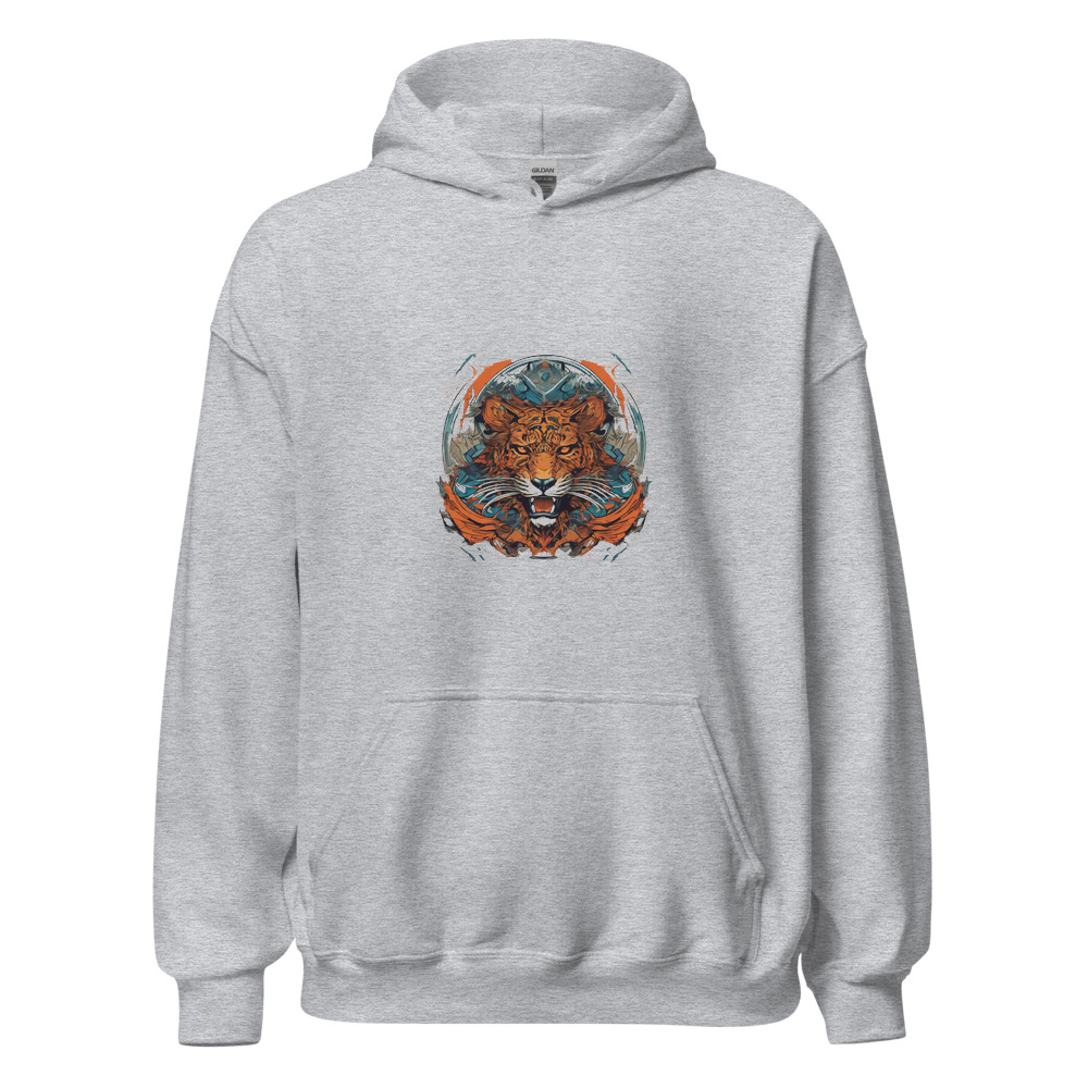 Sport Grey Hoodie with print art
