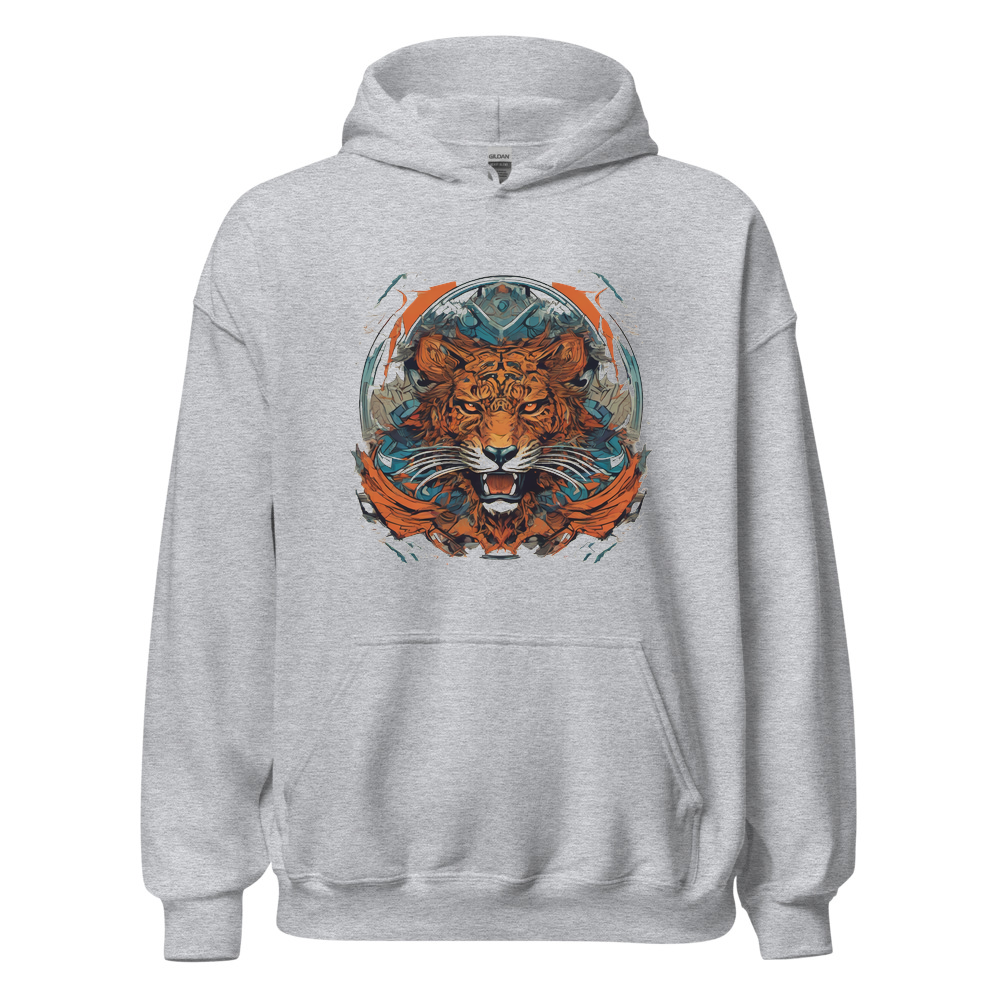Sport Grey Hoodie with print art