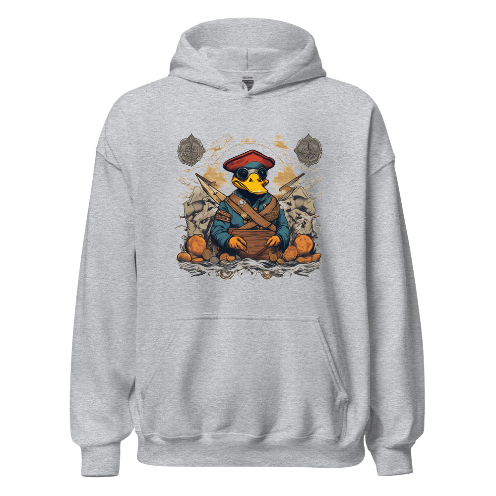 Sport Grey Hoodie with print art
