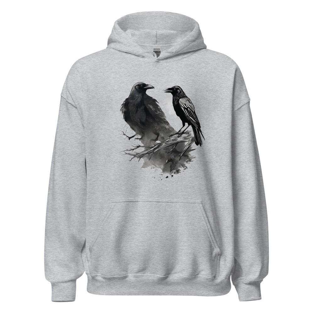 Sport Grey Hoodie with print art