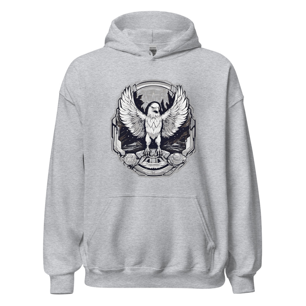 Sport Grey Hoodie with print art