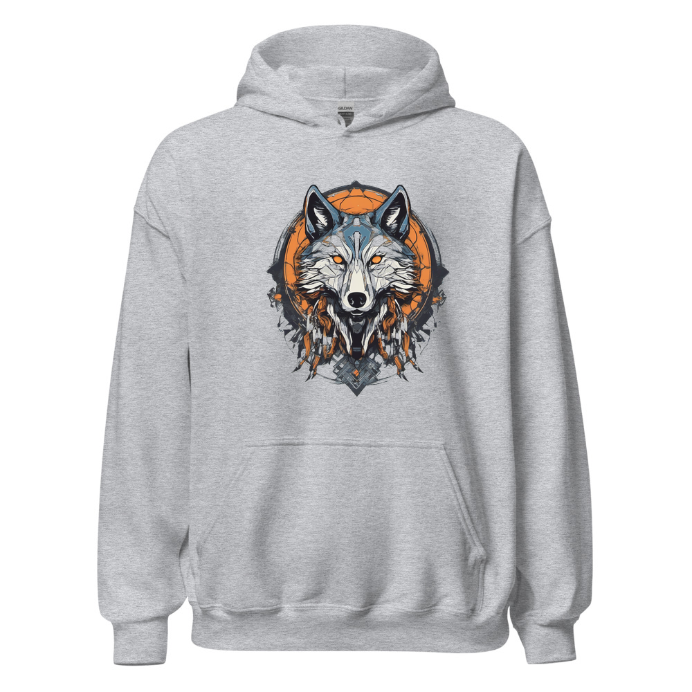 Sport Grey Hoodie with print art